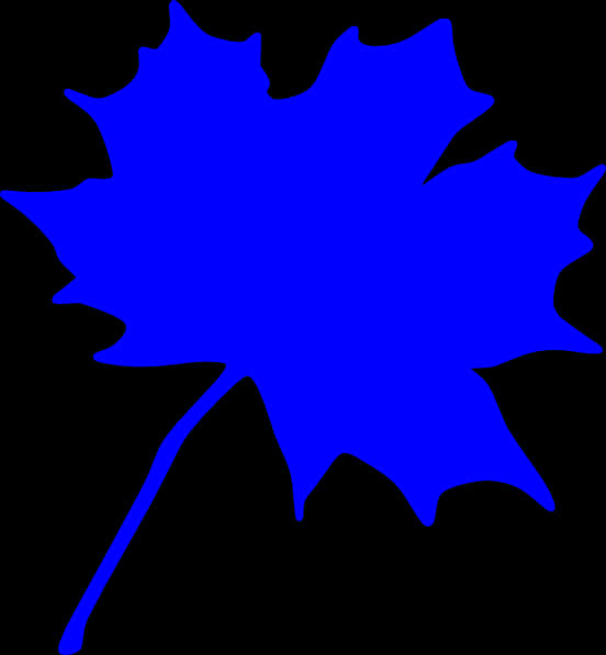 Blue Maple Leaf Clipart PNG Image