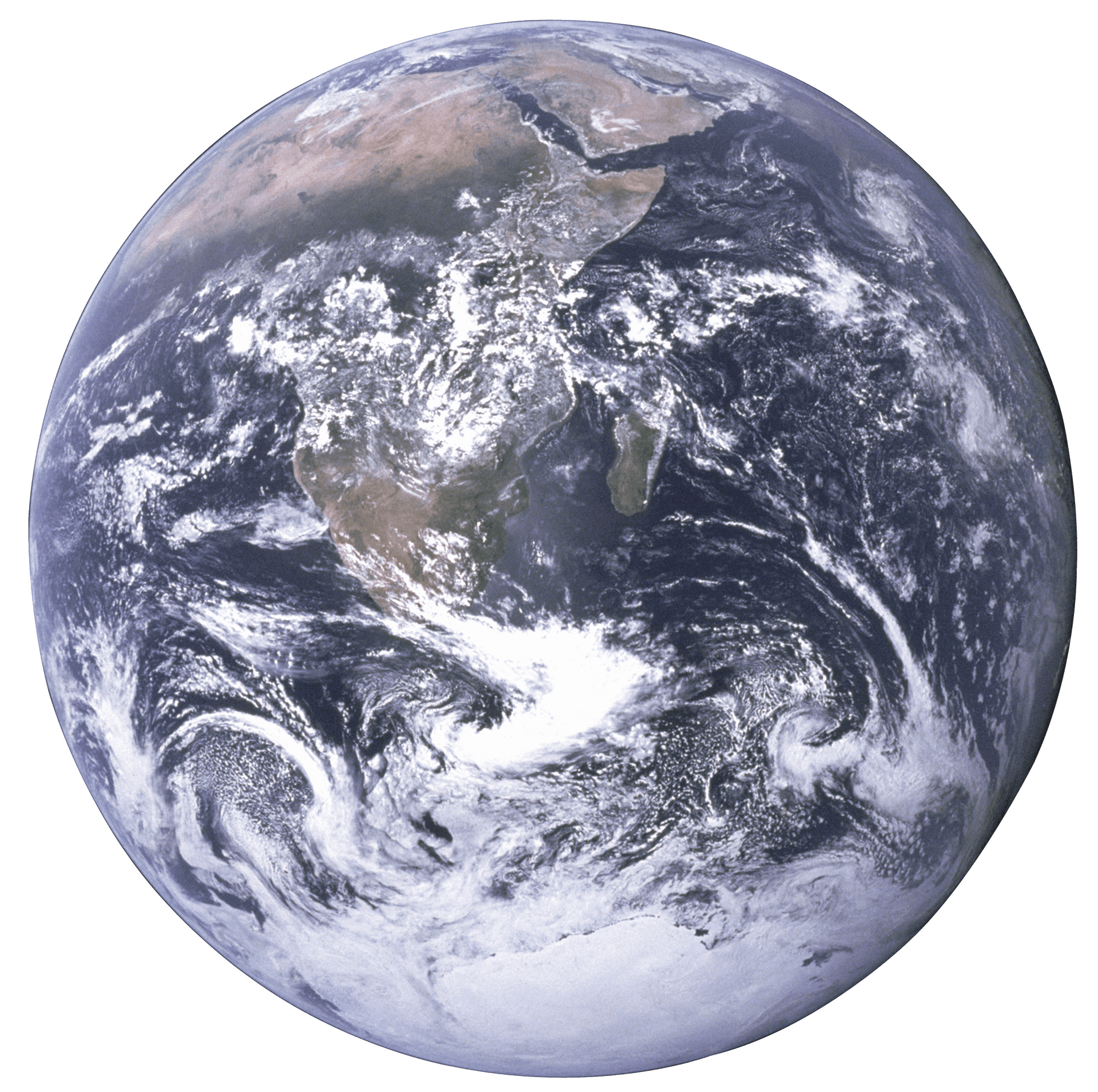 Blue Marble Earth View PNG Image