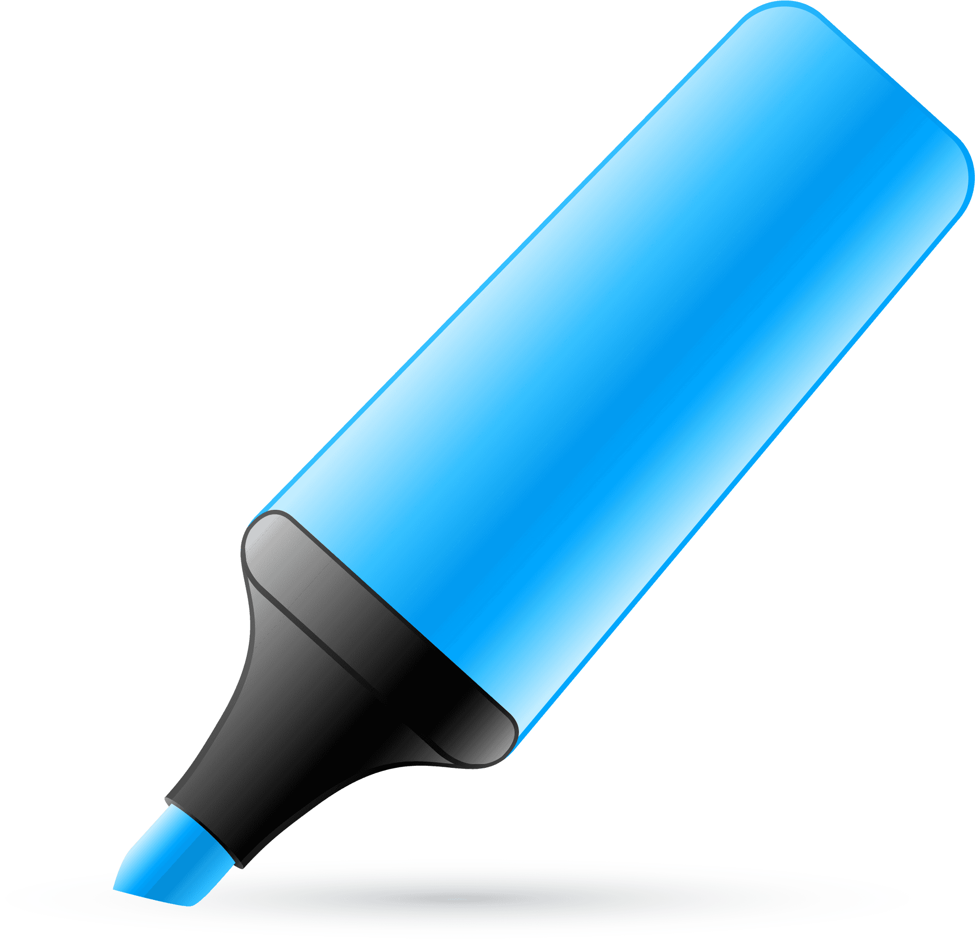 Blue Marker Highlighting PNG Image