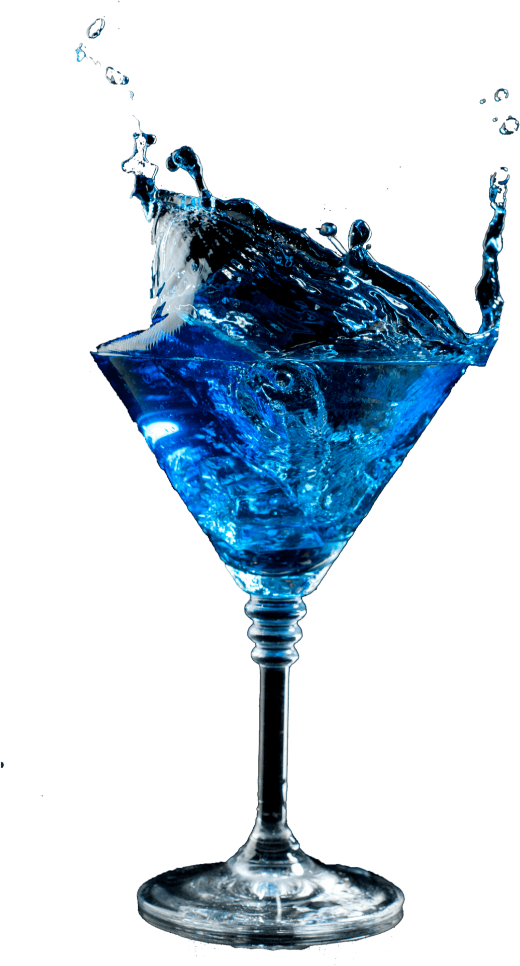 Blue Martini Splash PNG Image