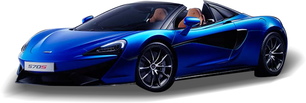 Blue Mc Laren570 S Spider PNG Image