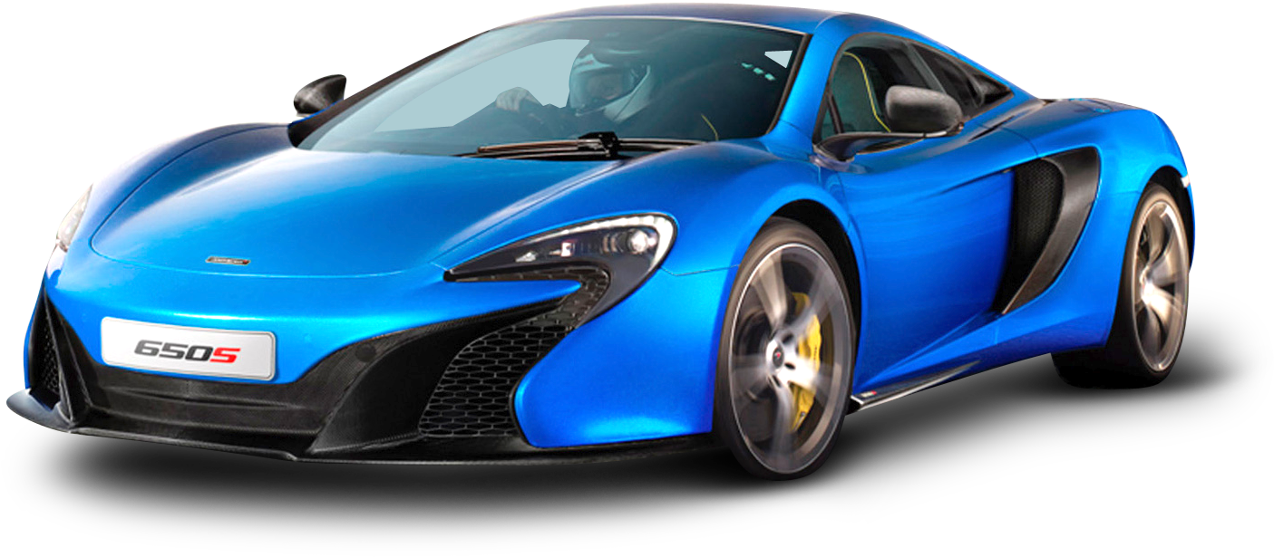 Blue Mc Laren650 S Supercar PNG Image