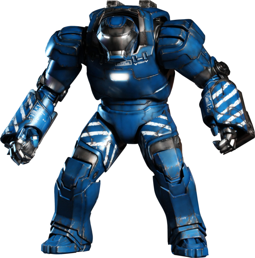 Blue Mechanical Armor Suit PNG Image