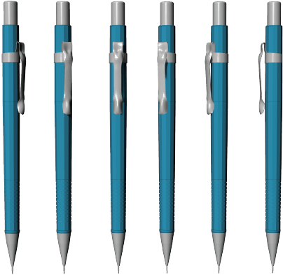 Blue Mechanical Pencils Set PNG Image