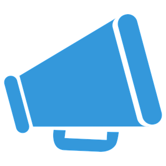 Blue Megaphone Icon PNG Image