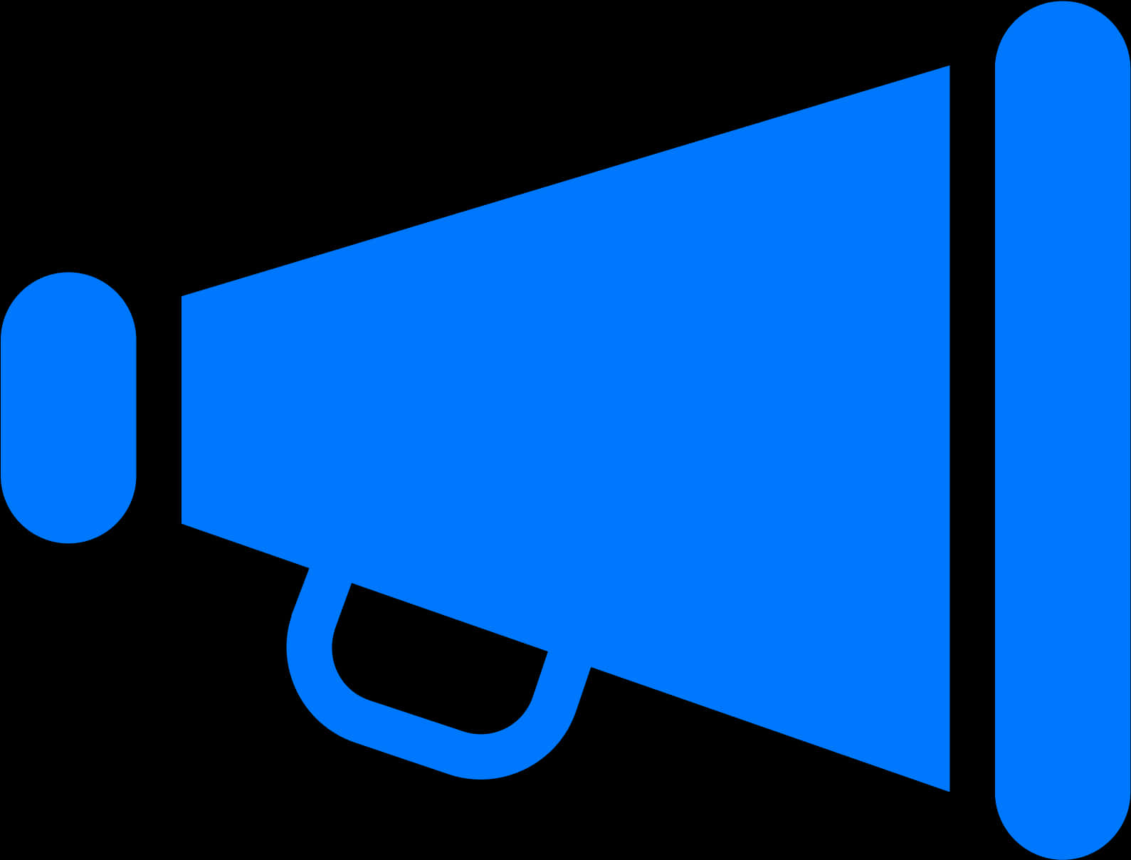 Blue Megaphone Icon PNG Image