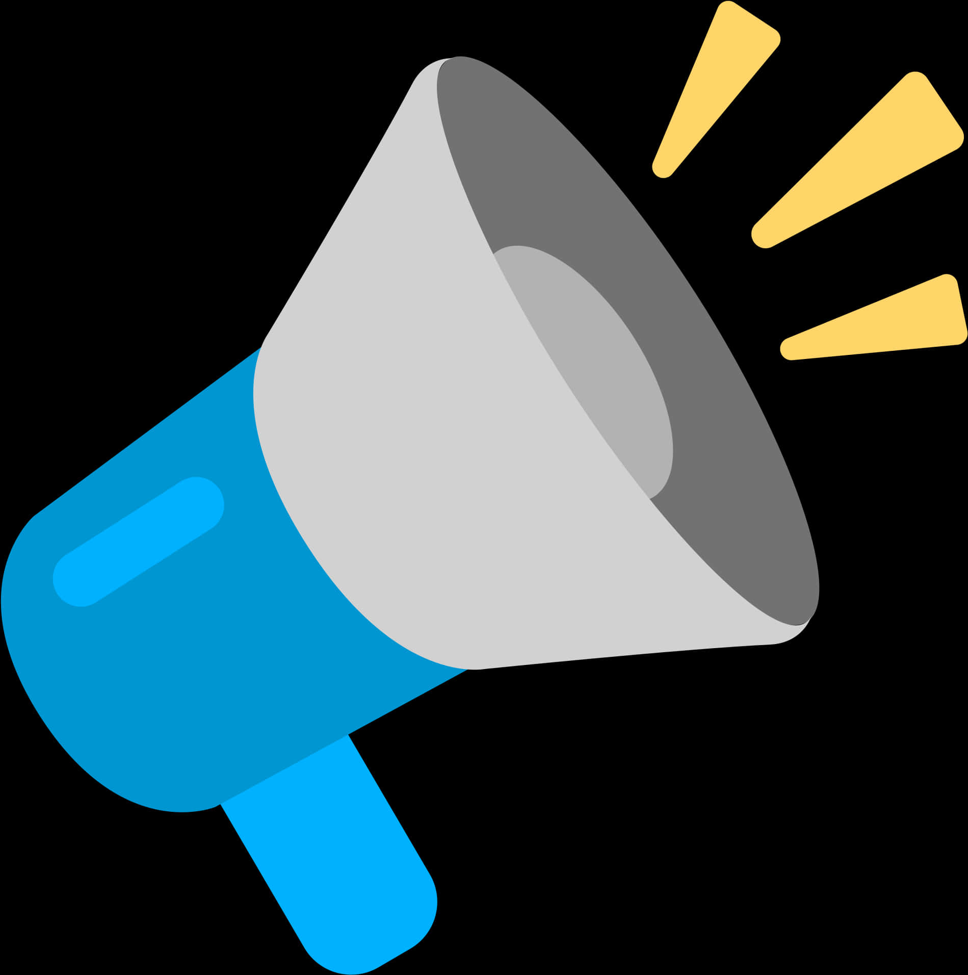 Blue Megaphone Icon PNG Image