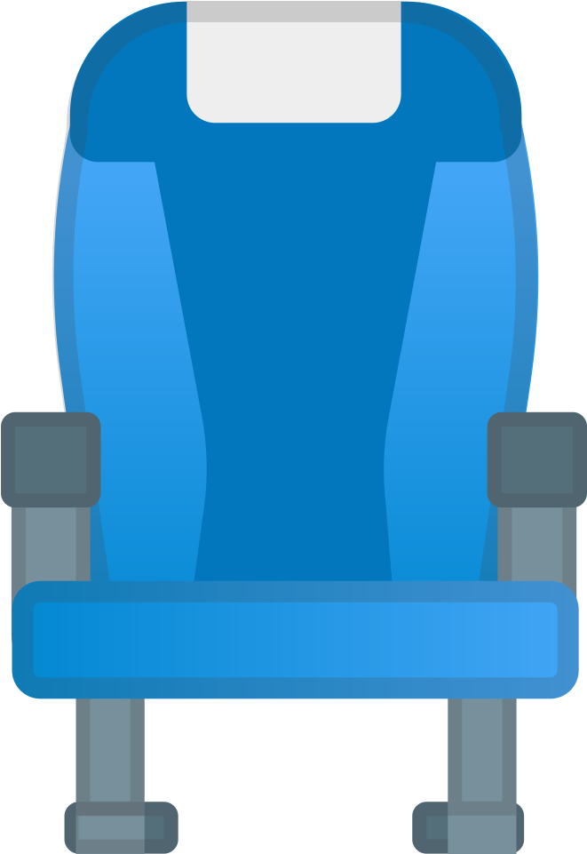 Blue Modern Office Chair PNG Image