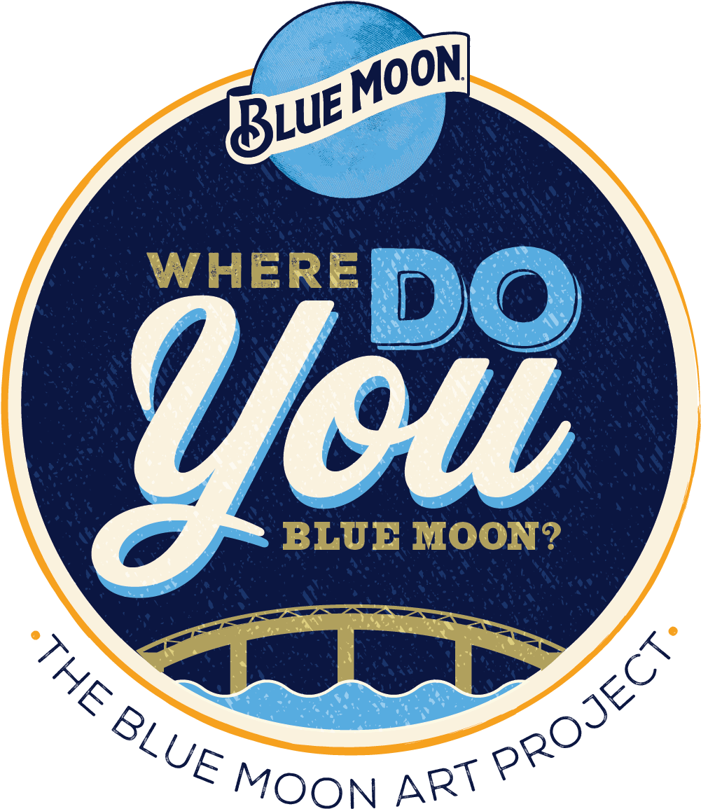 Blue Moon Art Project Promotion PNG Image