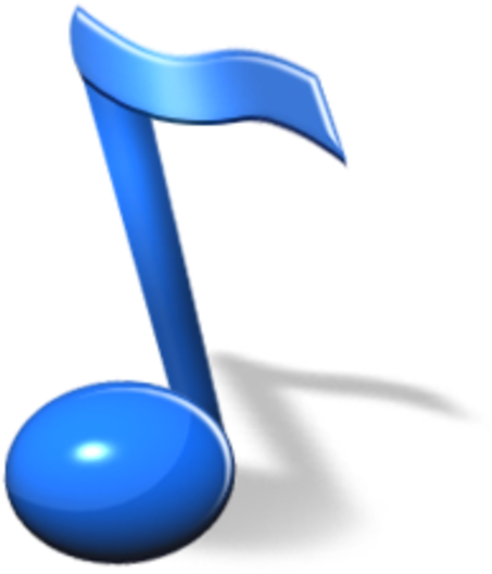 Blue Music Note Graphic PNG Image