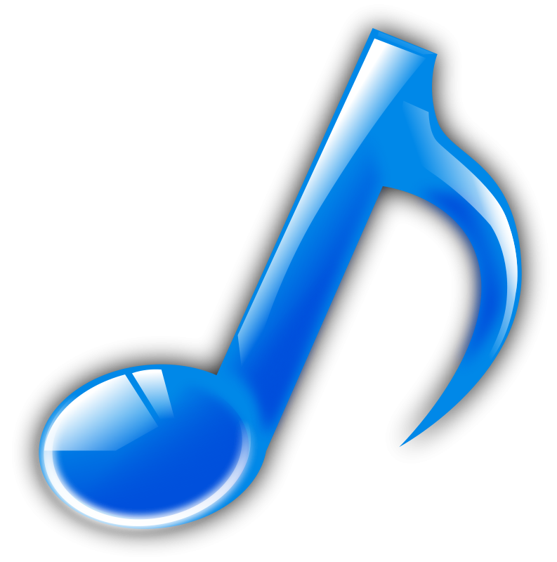 Blue Music Note Graphic PNG Image