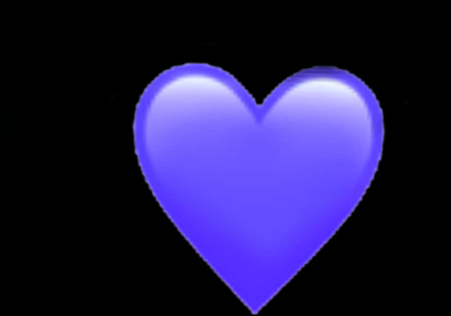 Blue Neon Heart Black Background PNG Image