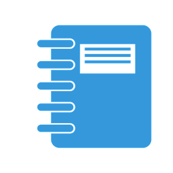 Blue Notebook Icon PNG Image