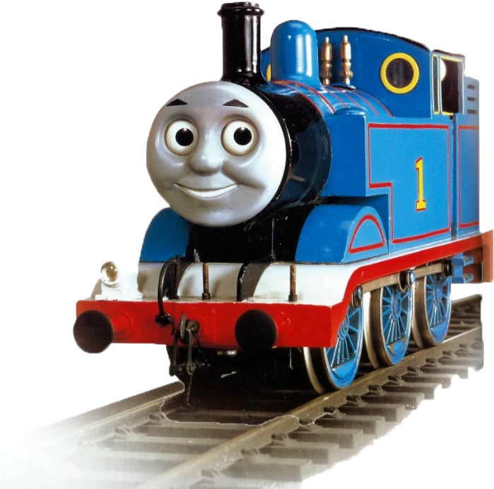 Blue Number One Train Toy PNG Image