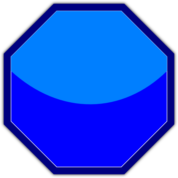 Blue Octagon Blank Sign PNG Image