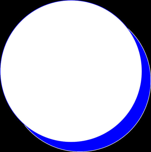 Blue Outlined White Circle PNG Image