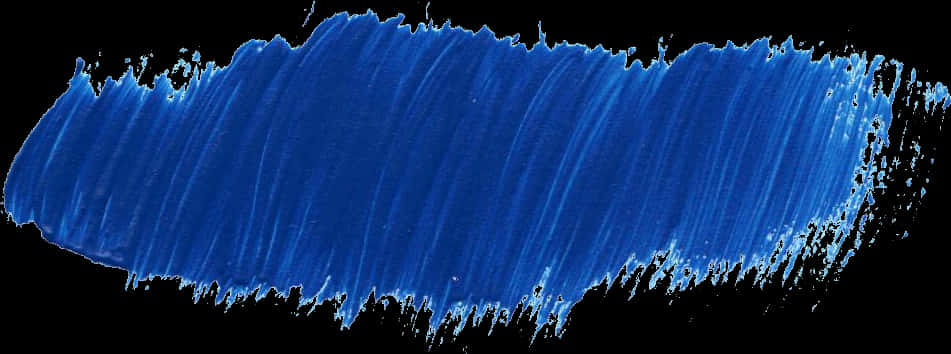 Blue Paint Brush Strokeon Black PNG Image