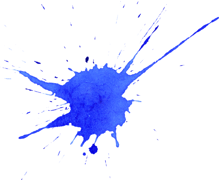 Blue Paintball Splat Texture PNG Image