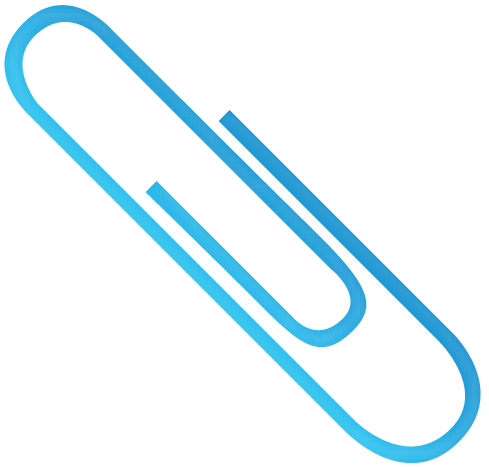 Blue Paper Clip Graphic PNG Image