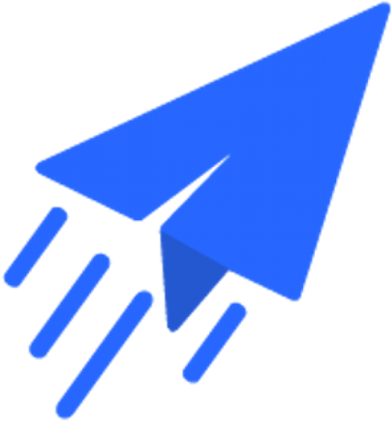 Blue Paper Plane Icon PNG Image