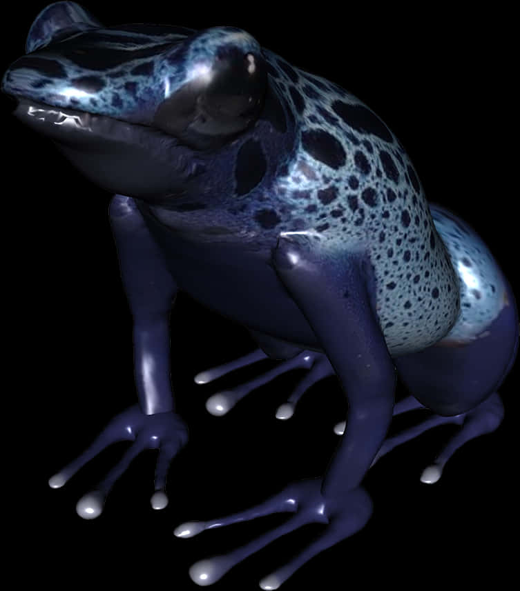 Blue Patterned Frog PNG Image