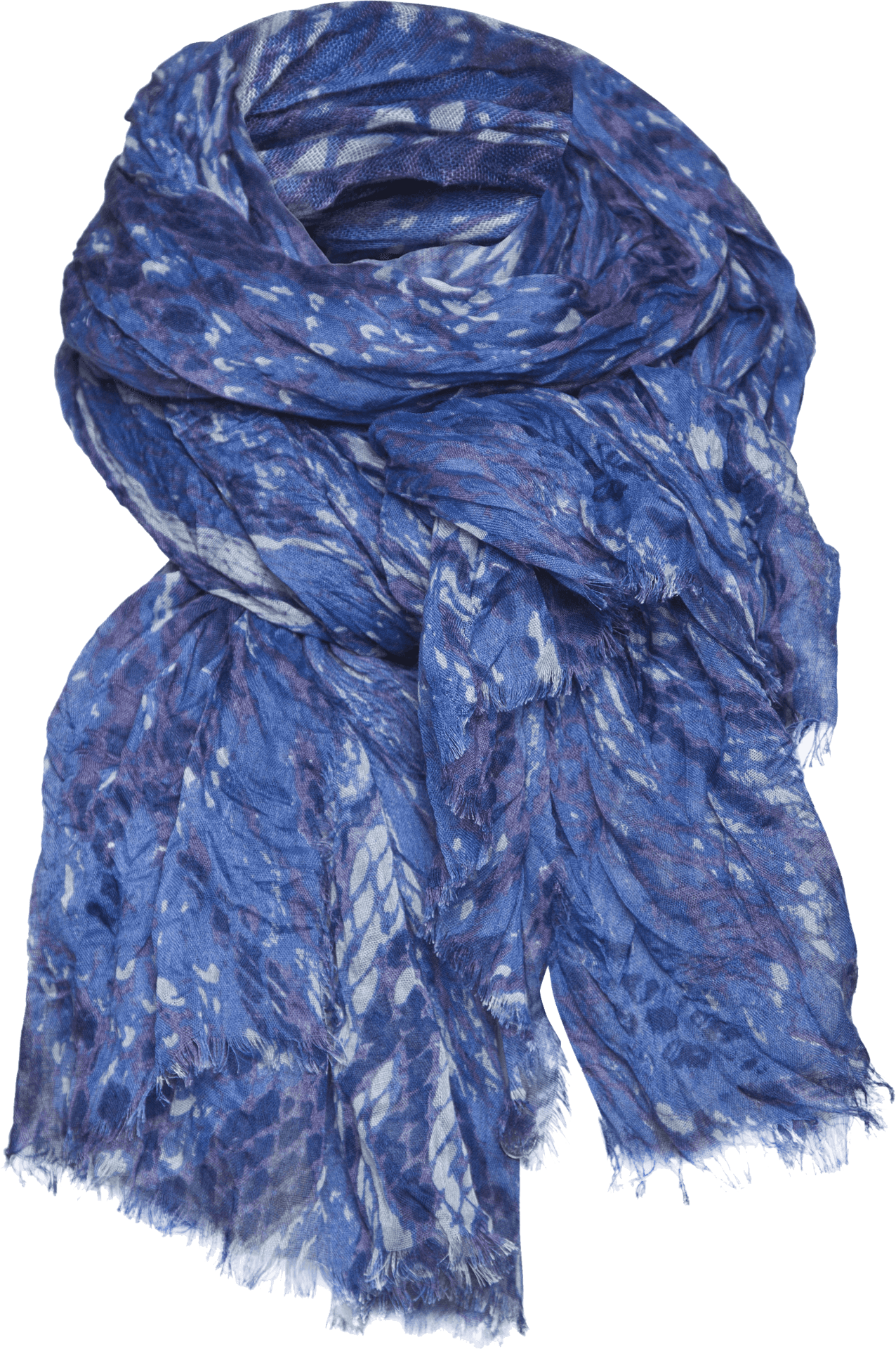 Blue Patterned Scarf.png PNG Image