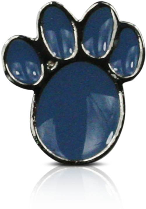 Blue Paw Gemstone Pin PNG Image