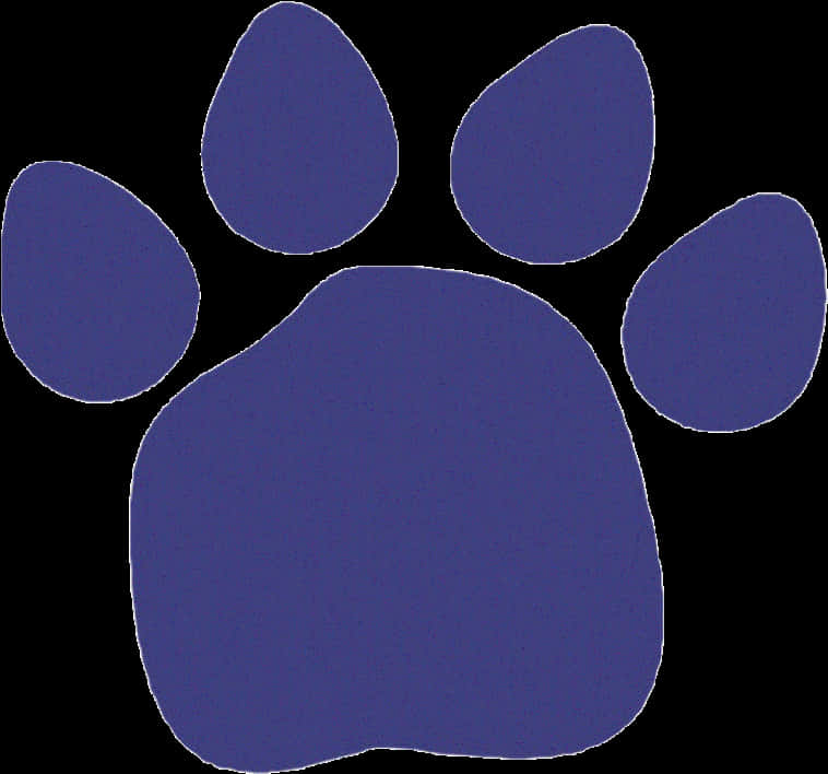 Blue Paw Print Graphic PNG Image