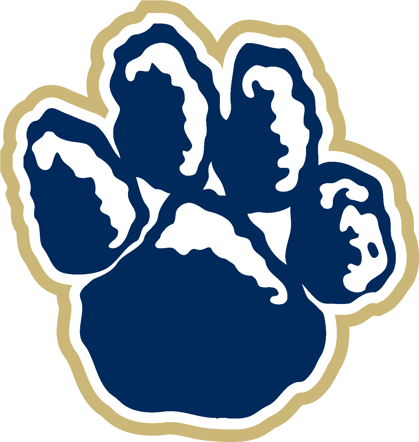 Blue Paw Print Graphic PNG Image