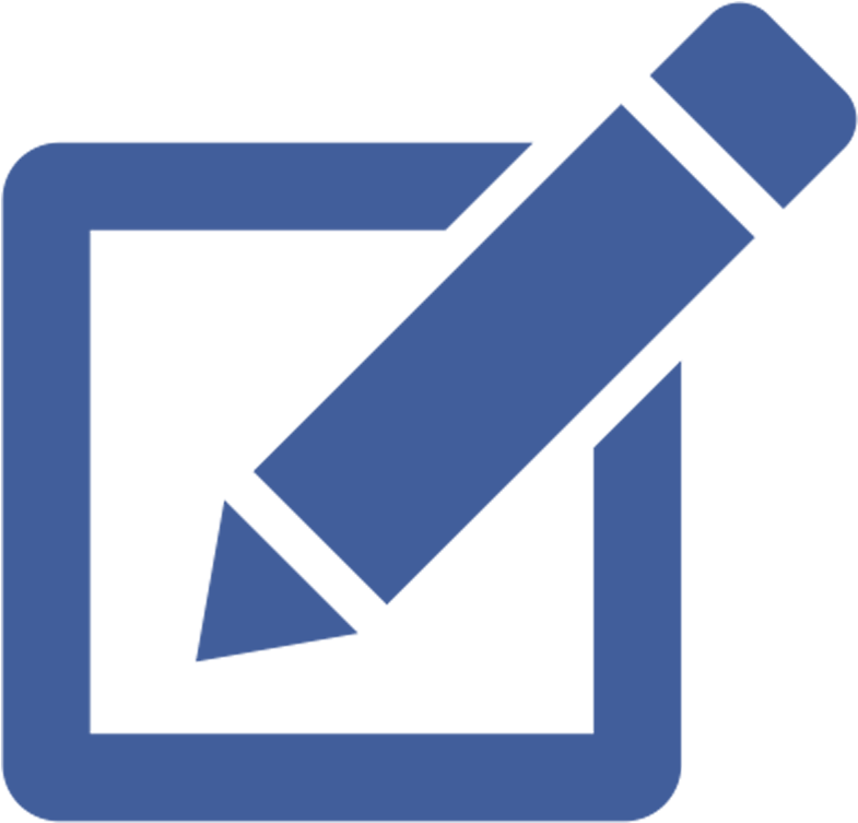 Blue Pencil Icon Editing PNG Image