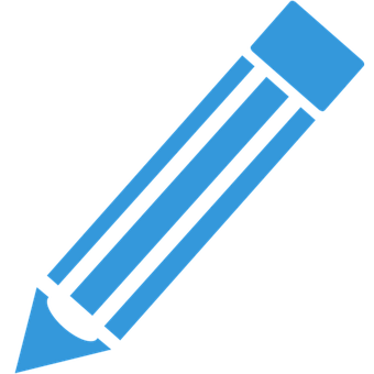 Blue Pencil Icon PNG Image