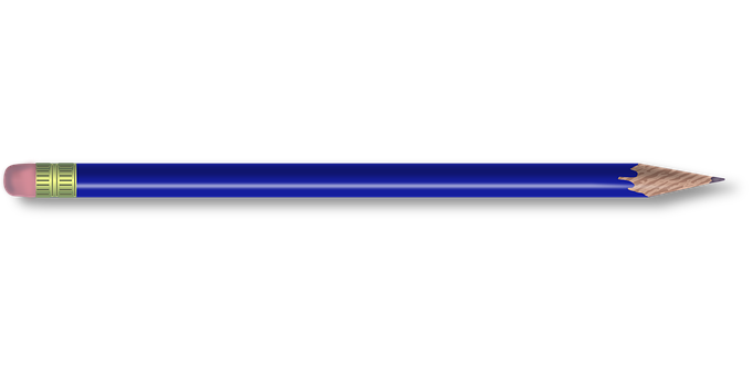 Blue Pencilwith Eraser.jpg PNG Image