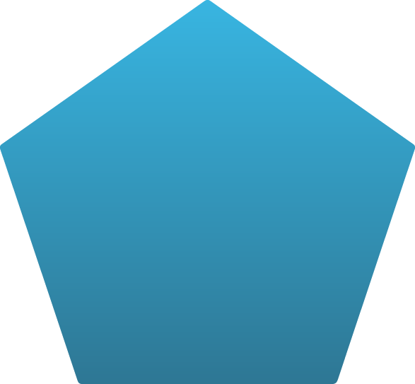 Blue Pentagon Shape PNG Image