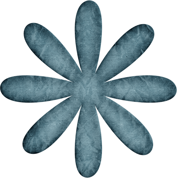 Blue Petal Flower Design PNG Image