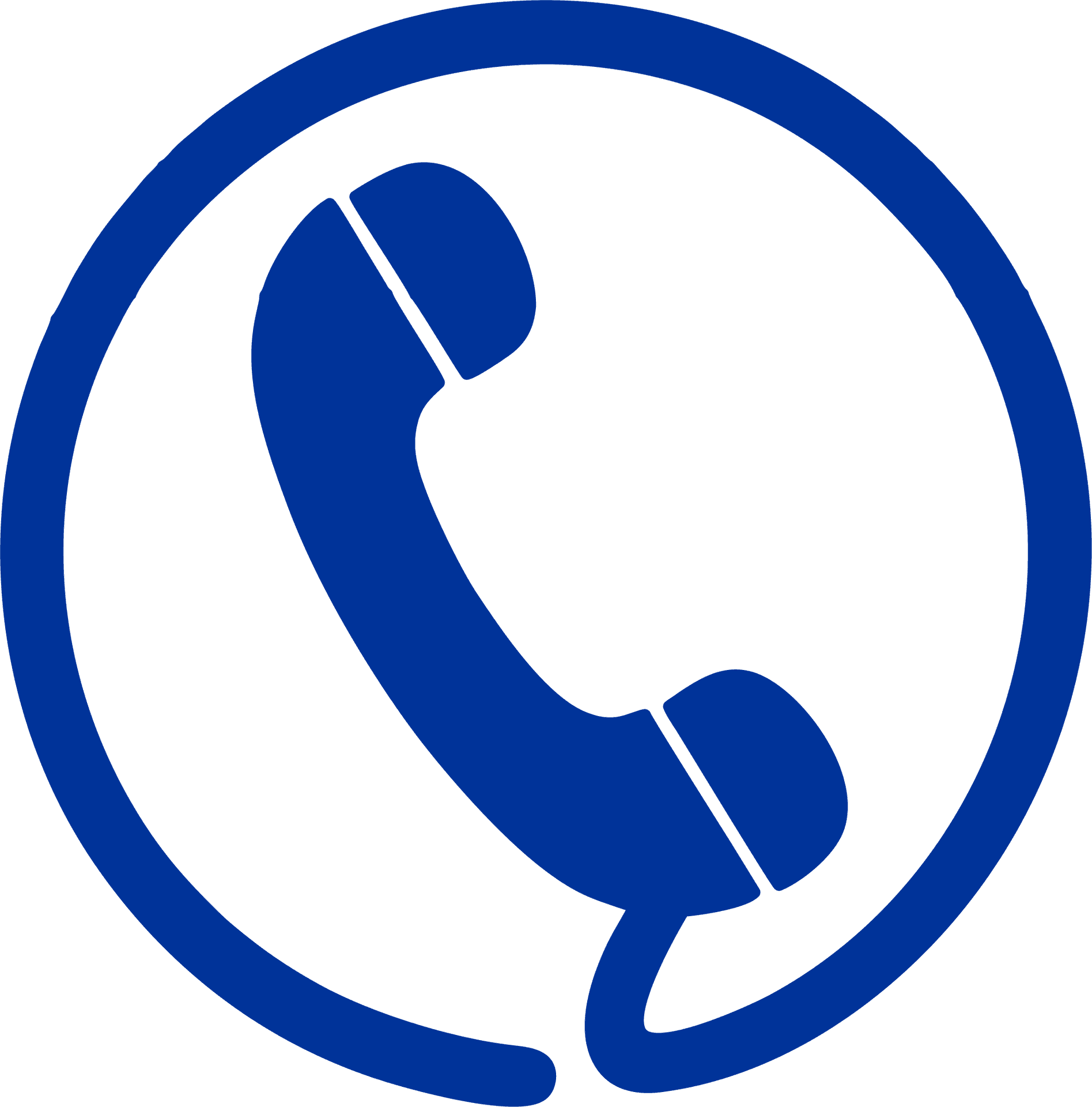 Blue Phone Icon PNG Image