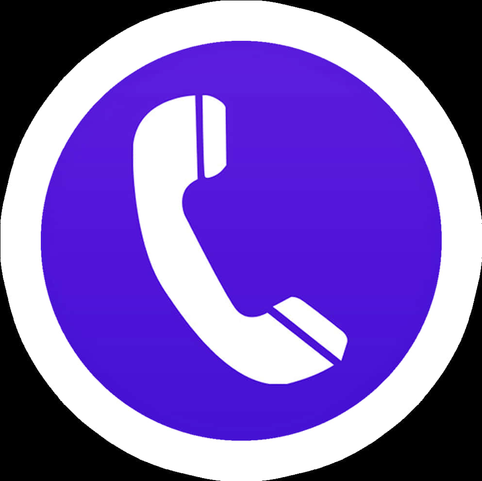 Blue Phone Icon Circle PNG Image