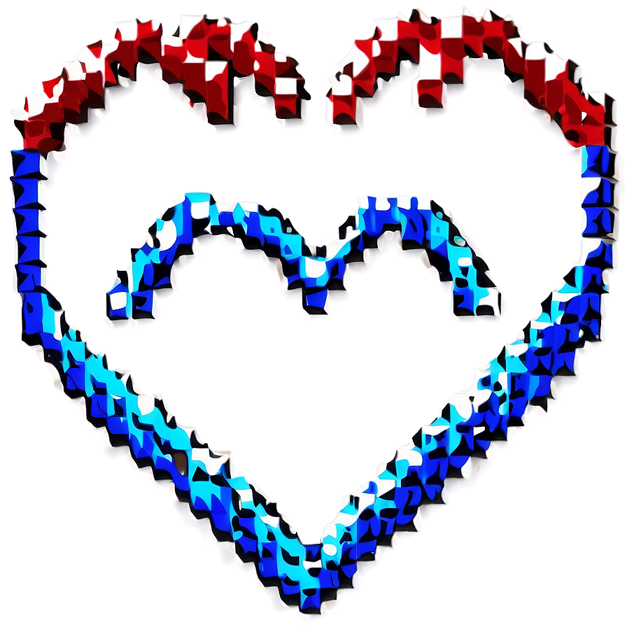 Blue Pixel Heart Png 05252024 PNG Image