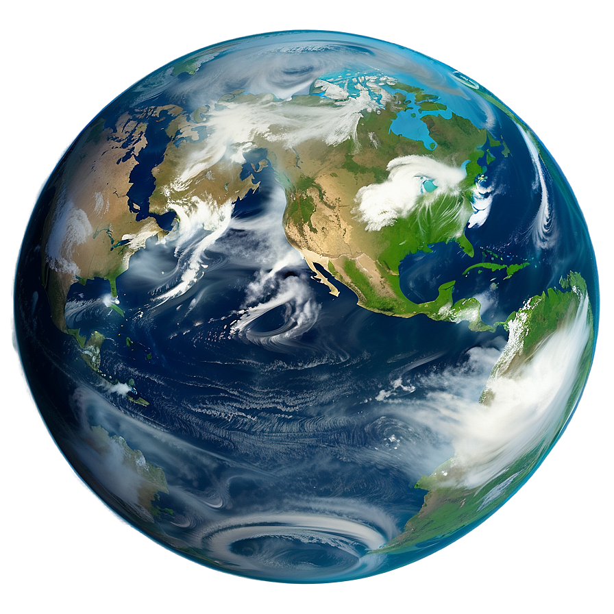 Blue Planet With Clouds Png 06292024 PNG Image