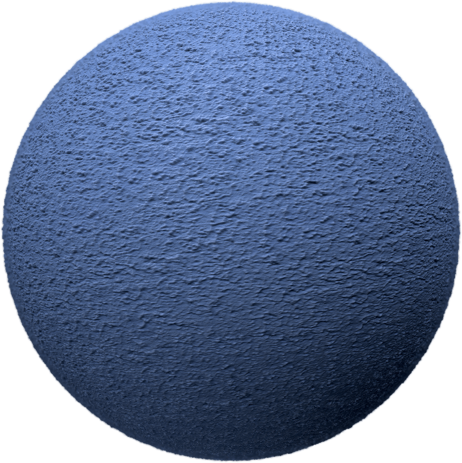 Blue Plaster Texture Sphere PNG Image