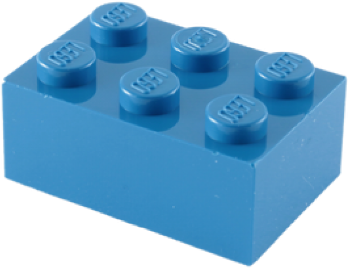 Blue Plastic Brick Toy PNG Image