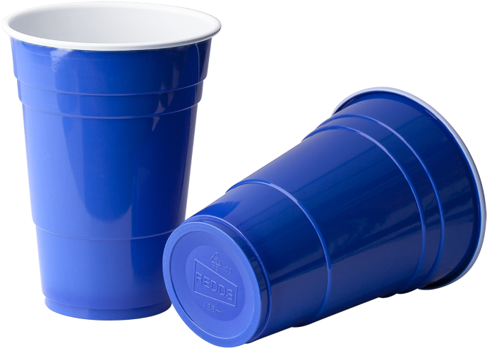 Blue Plastic Party Cups PNG Image