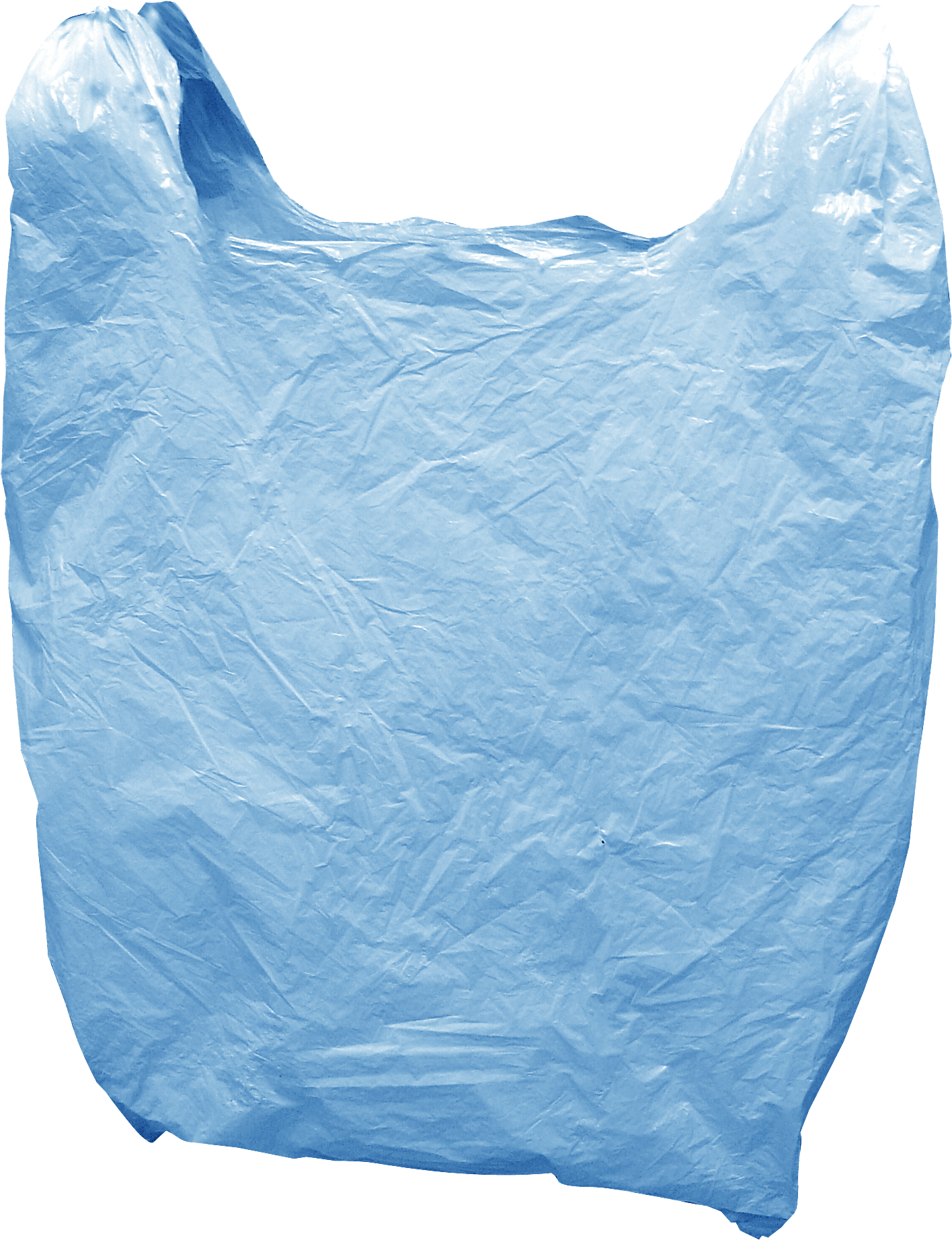 Blue Plastic Shopping Bag PNG Image