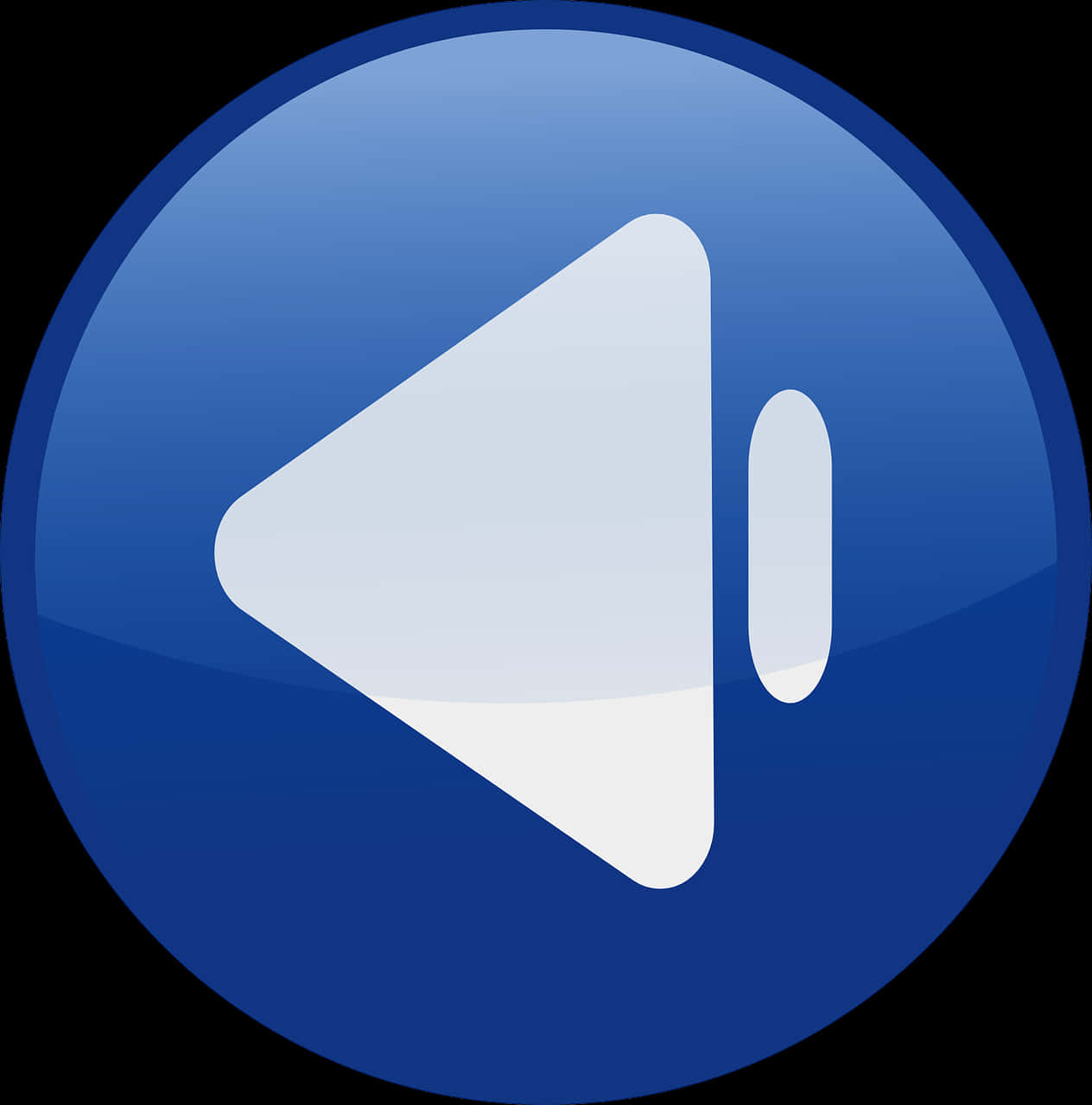 Blue Play Button Icon PNG Image