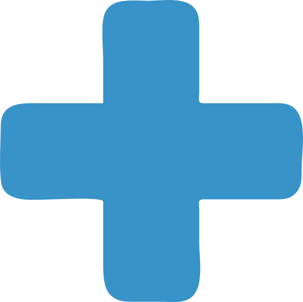 Blue Plus Sign Graphic PNG Image