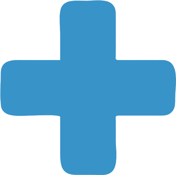 Blue Plus Sign Graphic PNG Image