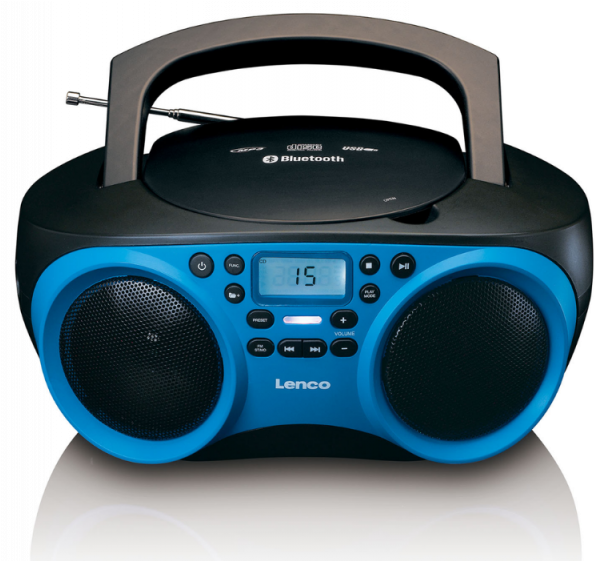 Blue Portable Boombox Radio PNG Image