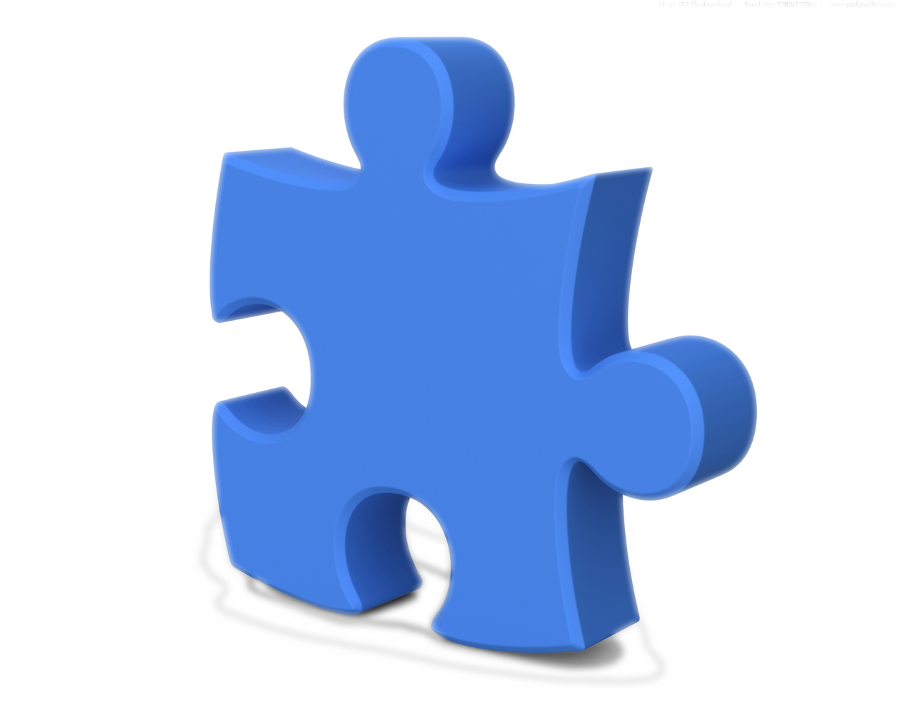 Blue Puzzle Piece Illustration PNG Image