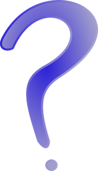 Blue Question Mark Graphic PNG Image