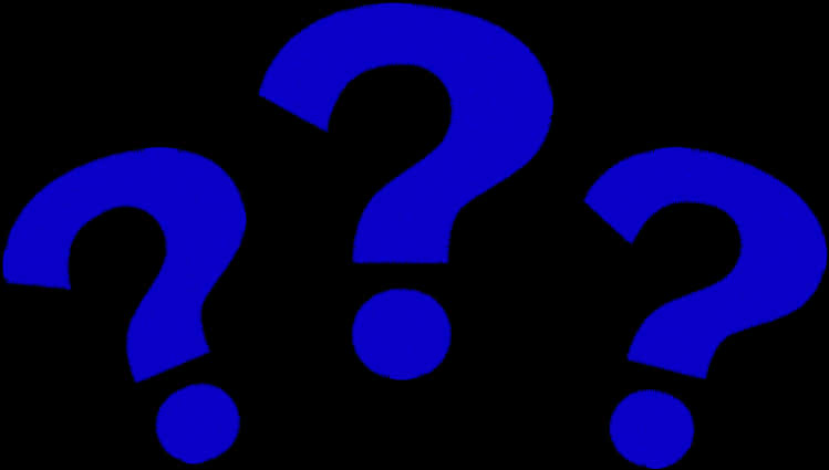 Blue Question Marks PNG Image