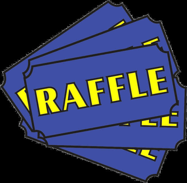 Blue Raffle Tickets Illustration PNG Image